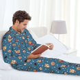 thumbnail image 4 of Mens Pajamas Set, Christmas Cute Dog Puppy Button Down Long Sleeve Loungewear Sleepwear Pjs sets for Men, 4 of 5