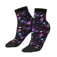 thumbnail image 3 of Salouo Colorful Guitar Pattern Unisex Middle Tube Socks,Middle-Finger Knee High Socks Over The Calf Tube Stocking Crew Stockings for Women and Men Tube Socks, 3 of 8