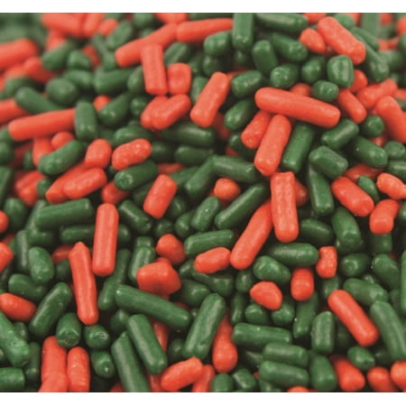 Christmas Mix Sprinkles Green Red Jimmies Topping 1 pound colored ...