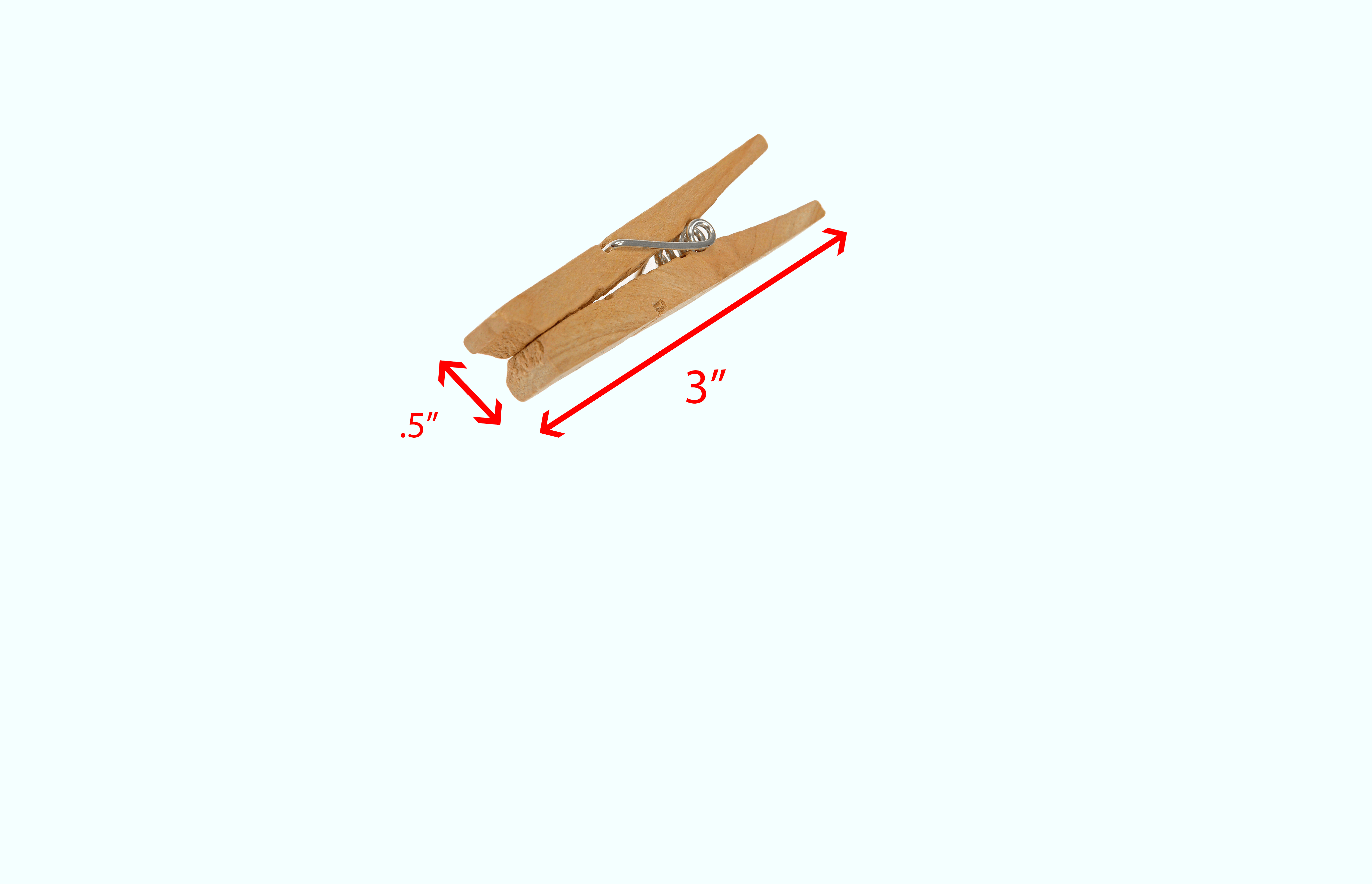 (3 pack) Symmetry Natural Wooden Clothespins, 2.78”, Non-Coated, Traditional, Clothespins for Crafts, 50 ct
