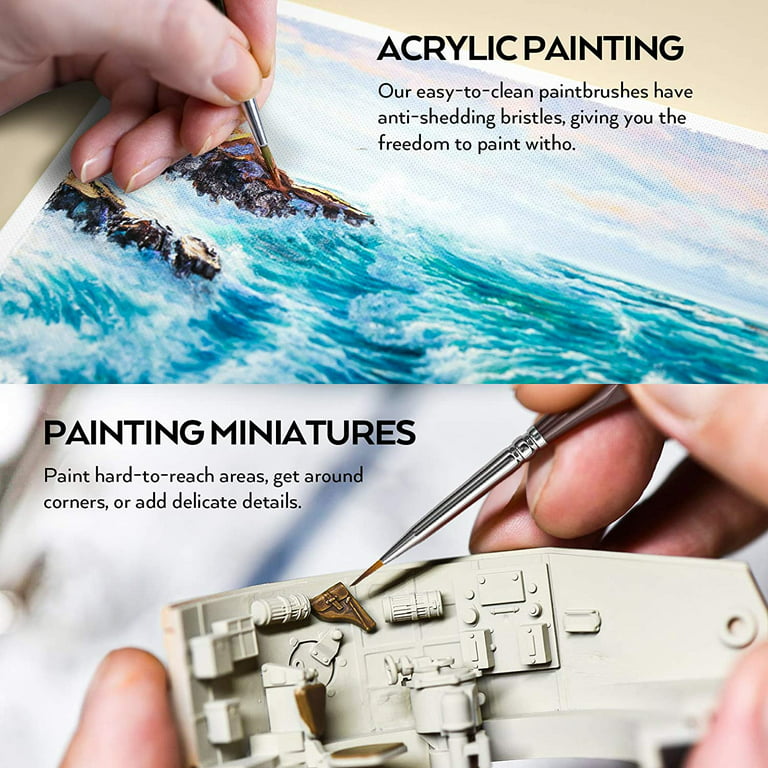 Nicpro Micro Detail Paint Brush Set, 7 Pcs Tiny Professional Detail Painting