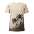 thumbnail image 4 of ZZwxWA Mens Palm Tree T Shirts Summer Tropical Hawaii Ink Graphic Crew Neck Short Sleeve Tees Casual Stylish Vacation Beach Tops Reduced Price, 4 of 4