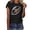 Black, variant on Football Shirts for Women Game Day T-Shirts Touchdown Printed Shirt Casual Football Season Short Sleeve Shirt