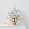 thumbnail image 2 of Colorful 24In Pe Simulated Tabletop Christmas Tree With Flocked Finish And Lights, Battery Powered For Indoor Decor, 2 of 7