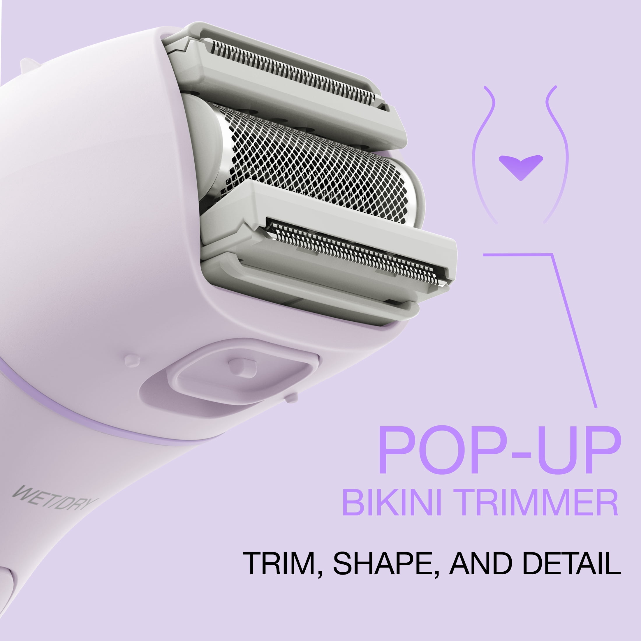 Panasonic ES-WWL6A 3-Blade Wet/Dry Electric Shaver for Women with Pop-up Trimmer