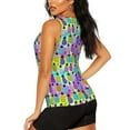 thumbnail image 3 of Lsque Graffiti Pineapples Printed Workout Tank Tops for Women, Athletic Sports Tank Tops, Compression Sleeveless Dry Fit Shirts,Sleeveless Yoga Shirt-, 3 of 9
