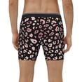 thumbnail image 2 of Men's Boxer Briefs, Trendy shiny rose gold leopard Soft and Breathable Mens Underwear Boxer Briefs With Widen Waist, 2 of 5
