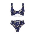 thumbnail image 4 of Daiia Lilies Flowers Women's Bikini Set Two Piece Swimsuit High Waisted Bikini Adjustable Straps Bikini Perfect for Beach, Pool, and Summer Vacation-Small, 4 of 9