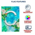 thumbnail image 5 of America Forever Summer Flowers Birds Monogram House Flag Letter C 28 x 40 inches Hummingbird Calla Lily Spring Floral Double Sided Vertical Outdoor Yard Lawn Decorative White Floral House Flag, 5 of 5