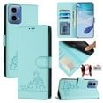 thumbnail image 2 of Motorola Moto G34 Case ,Cat PU Leather Crossbody Lanyard Strap RFID Magnetic Wallet Compatible with Motorola Moto G34 Cover, 2 of 5