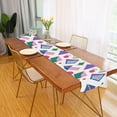 thumbnail image 2 of Yayeee Table Runner 90 inches Long Home Kitchen Dinning Party Decoration, Green Retro Shapes, 2 of 7