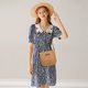 thumbnail image 5 of Stråväska för Kvinnor, Liten Crossbody-väska för Sommarstranden med Dragkedja och Justerbar Axelrem, Bohovävd Handgjord Axelväska (Khaki), 5 of 5