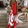 thumbnail image 3 of Hippie Love Lettering - Calligraphie Moderne Vieillie pour la Saint-Valentin - Robe Sans Manches Rouge et Blanche, 3 of 4