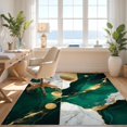 thumbnail image 3 of Design&I 5'x7' Ultra Soft Area Rug, Round Abstract Swirl Interlocking Vein Veined Center Minimalist None Fluffy Washable Non Shedding for Bedroom Living Room Home Office, 3 of 7