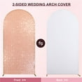 thumbnail image 7 of Tnobhg Sequin Wedding Arch Stand Cover Glitter Arch Backdrop Cover Round Top Party Backdrop Arch Stand with Cover Birthday Decoration, 7 of 7