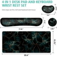 thumbnail image 2 of Keyboard Mouse Pad Set,Large Gaming Mouse Pad+Keyboard Wrist Rest+Wrist Rest+Coaster,Computer Desk pad Set Wrist Support for Office Desktop Laptop. (35.4" x 15.7") Extended Desk Mat (Floral), 2 of 4