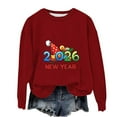 thumbnail image 2 of Lorytime Christmas Kids Sweatshirt for Winter Boy Girl Shirt Crew Neck Long Sleeve Tops Drop Shoulder Cute Pullover Red, 2 of 2