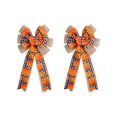 thumbnail image 4 of Axiiglly Thanksgiving Fall Decor Bows, 2pcs 19x10"Large Orange Pumpkin Plaid Hanging Bow Fall Decorations for Home Pre-Tied Bows for Wreaths Swag Indoor Outdoor Holiday Decor, 4 of 7