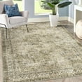 thumbnail image 3 of Area Rug 6x9 - Large Living Room Rug - Washable Rugs Non-Slip for Bedroom Dining Room, Low-Pile Floor Carpet Distressed Accent Rug (Taupe), 3 of 9