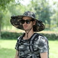 thumbnail image 2 of FUZHIQ Super Wide Brim Solar Fan Hat for Men UV Protection Cooling Sun Hat for Hiking Camping Backpacking Outdoor,One Size, 2 of 4