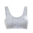thumbnail image 2 of Fengqque Mother's Plus Size Nursing Soft Comfort Fit Bra Front Closure Bras Push Up No Underwire Plus Size Front Button For Older Women, 2 of 9