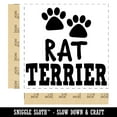 thumbnail image 2 of Rat Terrier Dog Paw Prints Fun Text Self-Inking Rubber Stamp Ink Stamper - Blue Ink - Large 1-1/2 Inch, 2 of 7