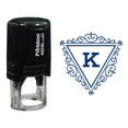 thumbnail image 1 of Printtoo K Alphabet Swirl Border Triangle Monogram Initial Self Inking Rubber Stamp Office Stationary, 1 of 3