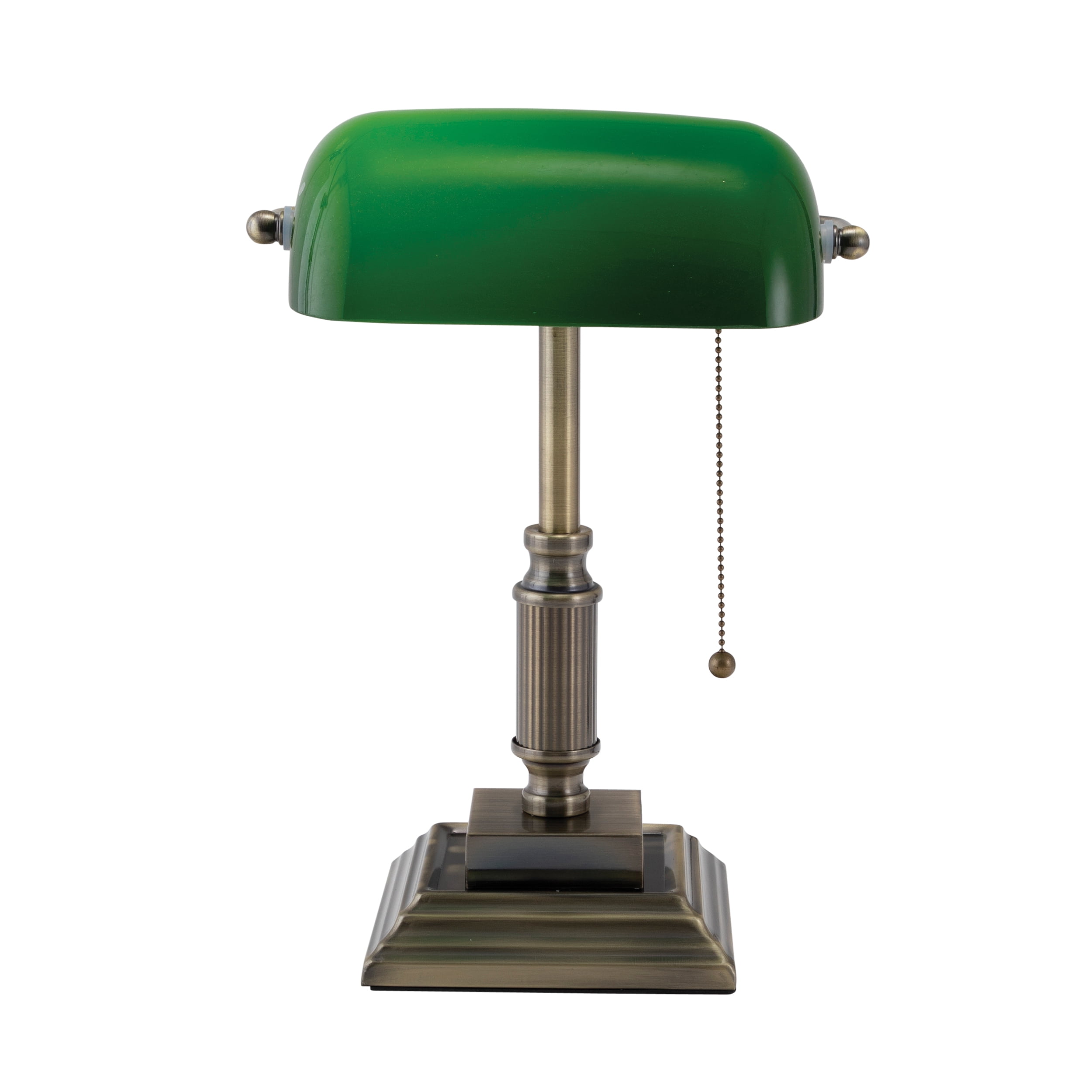 V-Light 14.75 inch Bronze LED Bankers Lamp with Green Shade