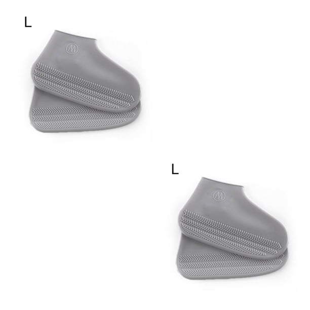 Wosthever Cubierta de zapatos Protector de zapatos impermeable de silicona Cubrezapatos antideslizantes resistentes al desgaste, gris, L Gris L 2piezas Wosthever CBP177694