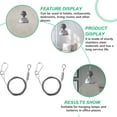 thumbnail image 2 of 2Pcs Heavy Duty Frame Hanger Rope Stainless Steel Hanging Wire Rope for Lamp, 2 of 8