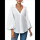 thumbnail image 1 of Blusa Holgada de Larga con Cuello Semiabierto y Lunares Franceses para Mujer L, 1 of 10