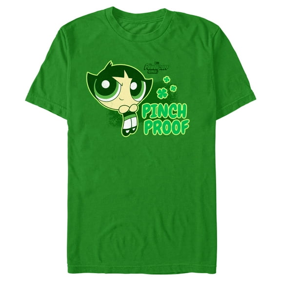 Men's The Powerpuff Girls Pinch Proof Buttercup  Graphic Tee Kelly Green Small