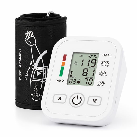 FDA Cleared Digital Automatic Wrist Blood Pressure Monitor, Compact & Easy to Use, Ergonomic Design for Home & Travel-White
