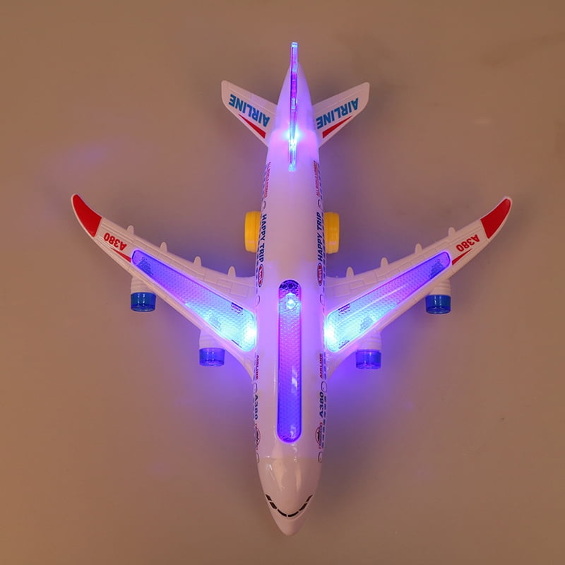 Plastic airbus A380 model airplane electric flash light sound kids toys TS 