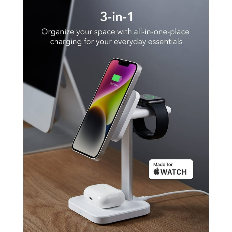3 in 1 Charging Station with MagSafe Charger Stand（US Only)