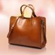 thumbnail image 1 of Leather Tote Shoulder Bag Vintage Satchel Handbag with Top Handles for Holiday Birthday Gift, 1 of 4
