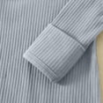 thumbnail image 6 of Newborn Boys Girls Clothes Infant Baby Romper Cotton Ribbed Knit Long Sleeve Front Zip Up Jumpsuit Onesie (9-12 Monthss, Gray), 6 of 8