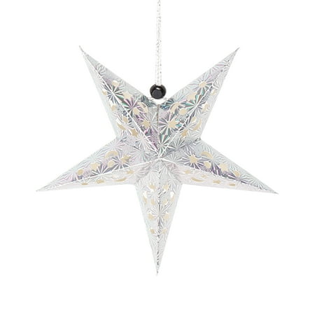 

JIASONJY 12 Inch Christmas Decoration Xmas Paper Star Holiday Star Hanging Ceiling Stars Pendant 3D Christmas Tree Lampshade 3D Paper Star Hanging Decoration