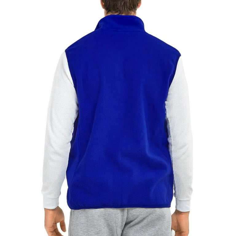 Men's Full-Zip Polar Fleece Vest, Royal Blue S, 1 Count, 1 Pack 