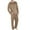 Brown, variant on Men's Pullover Pajamas Set Long Sleeve Faddish Solid Elastic Waist Comfort Wear 100% Polyester