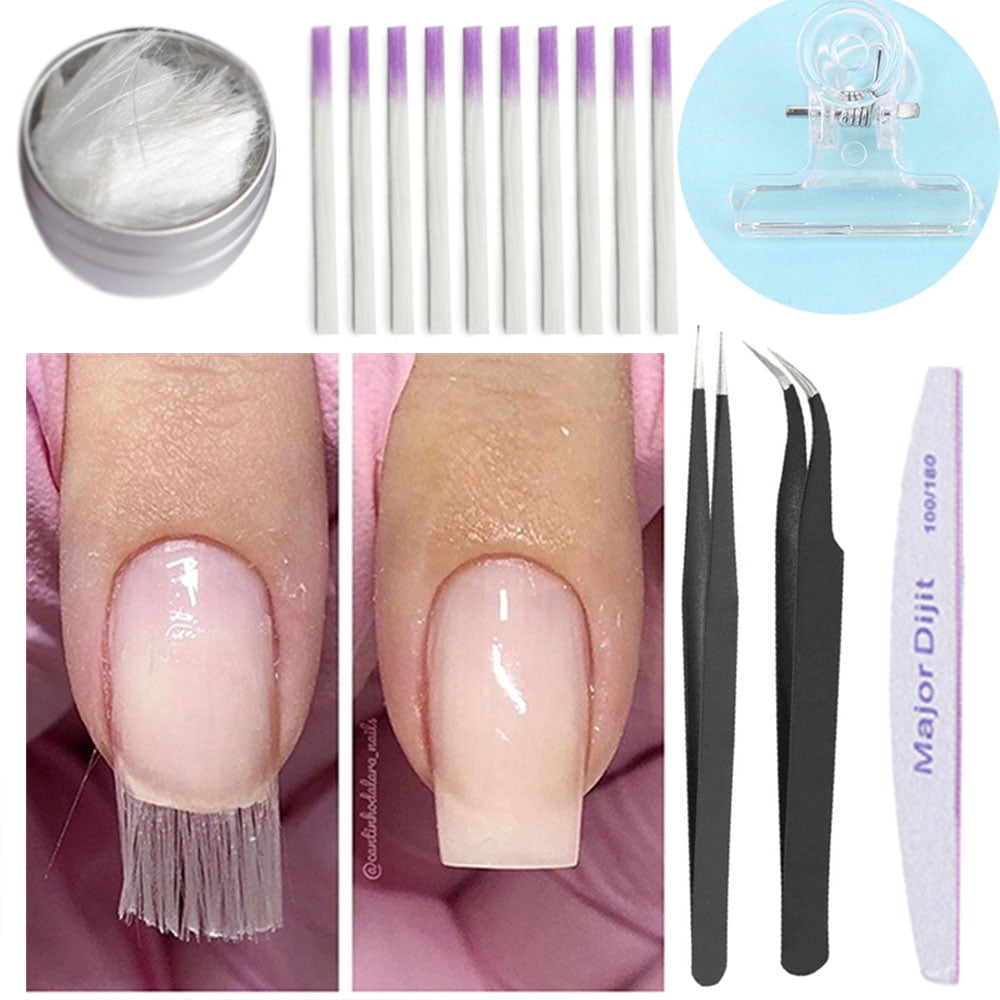 Fiber Nails Glass Acrylic Nail Salon Tool Fiberglass Extension Nails Gel  Kit 