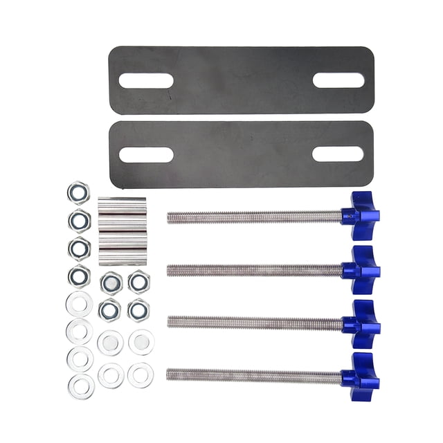 Traction Board Mounting Kit, Long Durability Flexible Traction Board Mounting Brackets Kit Impact Resistant For 4.72-6.69in Recovery Tracks Blue