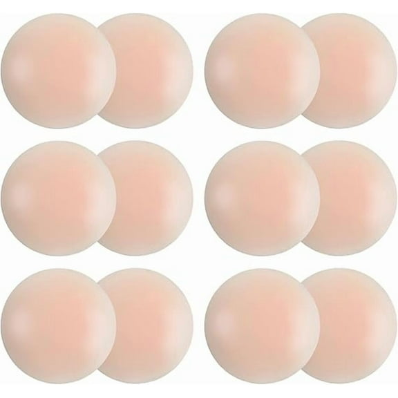 FGLHS 6 Pairs Nipple Covers, Invisible Nipple Covers for Women, Silicone Petals/Pasties Nipple Covers Reusable Washable