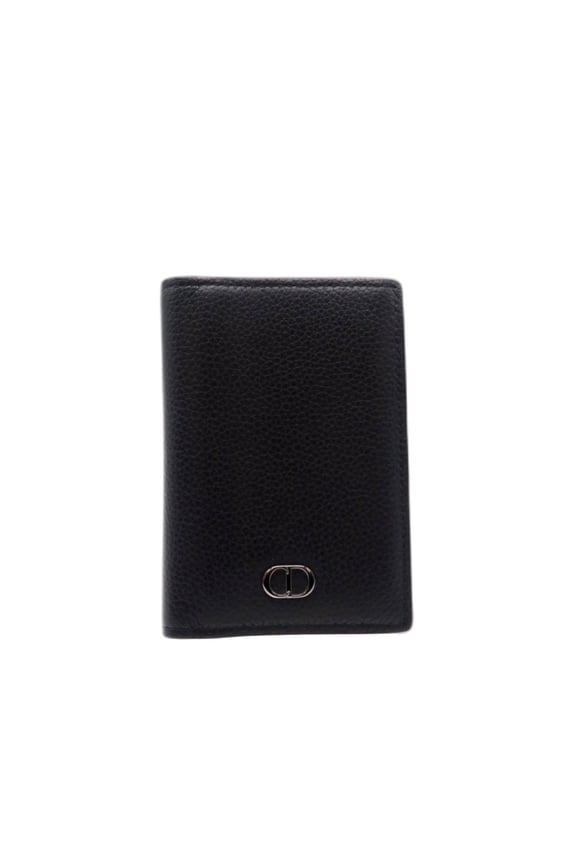 Pre-Owned Christian Dior Dior CD Icon Grained Calfskin Bifold Card Holder (2ESCH138CDI_H00N) -...