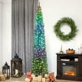 thumbnail image 2 of HOMCOM 9ft Christmas Tree with DIY Synchronized LEDs, Xmas Tree, Green, 2 of 10