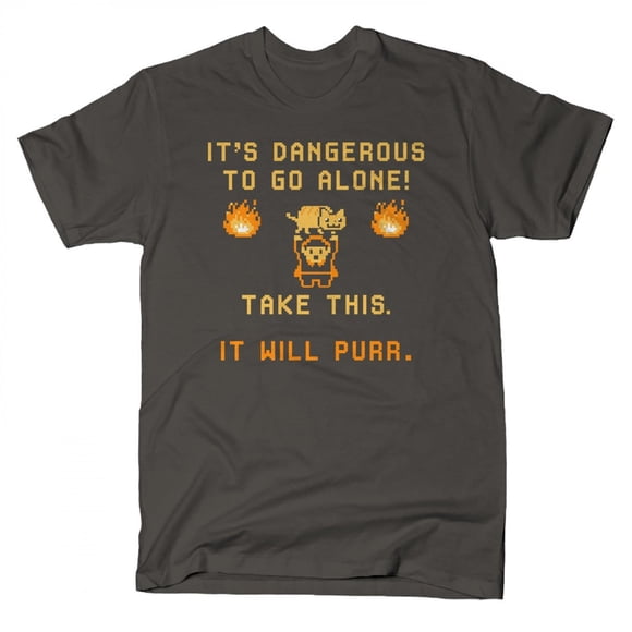 The Legend of Zelda T-Shirt Nyan Cat « It's Dangerous to Go Alone » - 2Xlarge