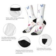 thumbnail image 3 of Xecao Meadow flowers with butterfly Pattern Sport Socks for Women and Men Crew Socks Sporty Calf Socks Casual Socks, 3 of 6