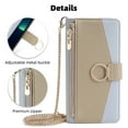 thumbnail image 3 of TECH CIRCLE For Samsung Galaxy A13 5G Wallet Case,PU Leather Flip Folio Stand Card Holder Zipper Ring Magnetic Protective Phone Case with Lanyard Strap Women Case for Galaxy A13 5G 6.5" 2021,Blue, 3 of 8
