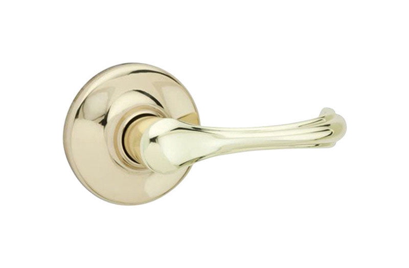 Kwikset Dorian Polished Brass Steel Passage Lever 3 Right or Left Handed