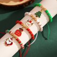 thumbnail image 3 of 4pcs Christmas Series Bracelet Set - Elegant/Simple Style, Soft Pottery, Santa & Tree Charms, Drawstring Design, for Daily Wear/Gifting, All-Season, Women's Fashion Jewelry, 3 of 6